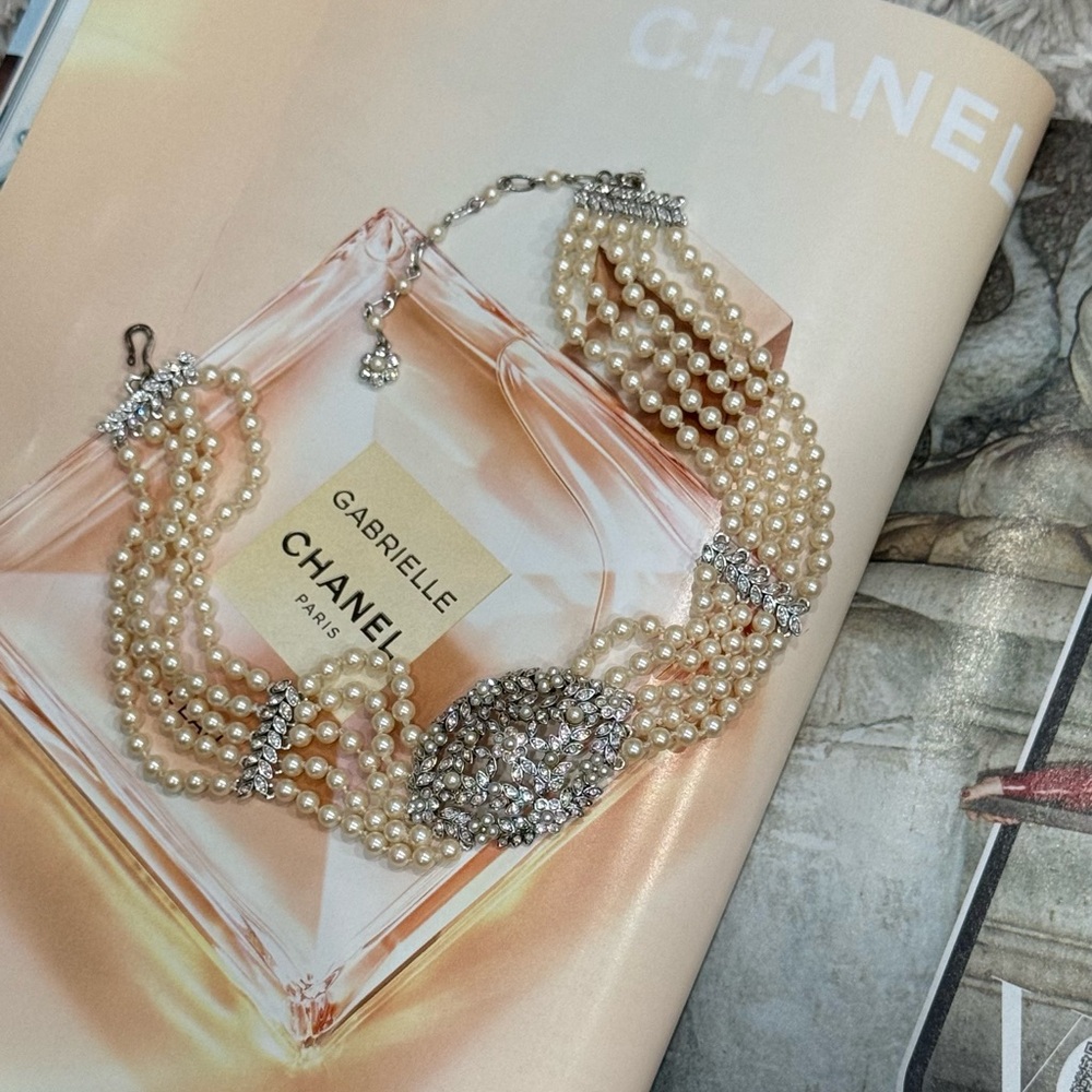 Vintage MONET Multi-Strand Pearl Necklace - Picture 8 of 11
